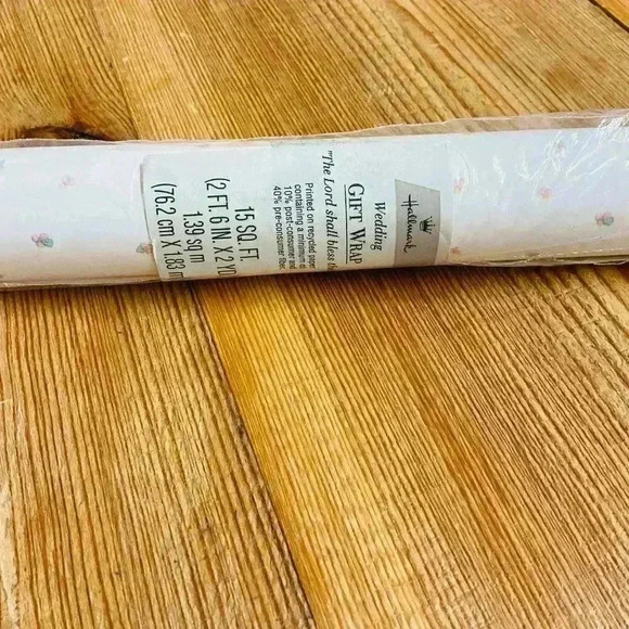 Hallmark Precious Moments Christian Wedding Bride & Groom Wrapping Paper 15’ - Picture 4 of 5